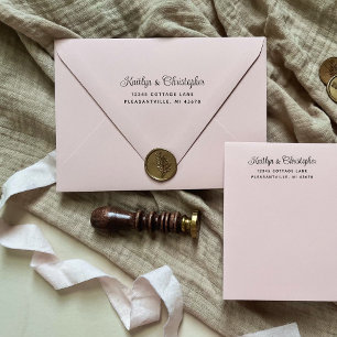 Informelle Hochzeitsrücksendeadresse Skript Gummistempel