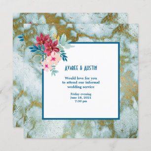 Informelle Hochzeitssaison - Blume zur Einladung