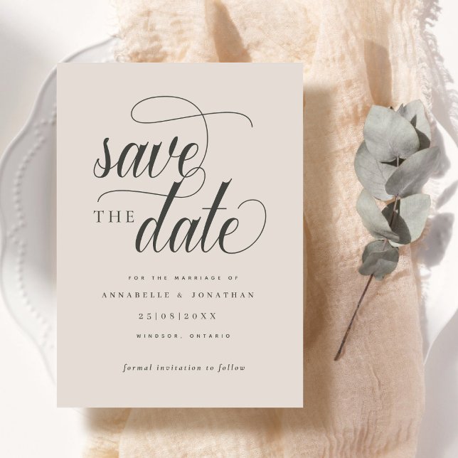 Informelle Schrifttypografie Save The Date (Von Creator hochgeladen)