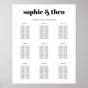 Informelles Minimalistisch Moderne Hochzeitsstic Poster