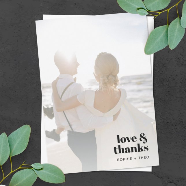 Informelles Minimalistisch | Moderne Retro-Lässige Dankeskarte (Von Creator hochgeladen)