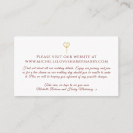 Infos zur weißen Goldwebsite Monogram burgundy Begleitkarte