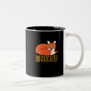 Infoxicated lustiges Fox-Wortspiel-Party betrunken Zweifarbige Tasse