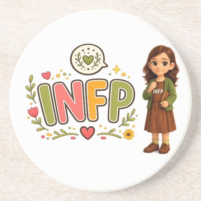 INFP — A Sonhadora Criativa Getränkeuntersetzer (Vorne)
