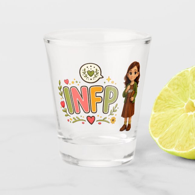 INFP — A Sonhadora Criativa Schnapsglas (Vorderseite)