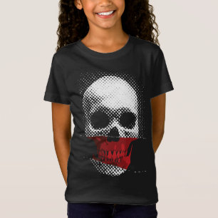 Infrarot-Schädel: gepunktetes Design in Rottönen T-Shirt