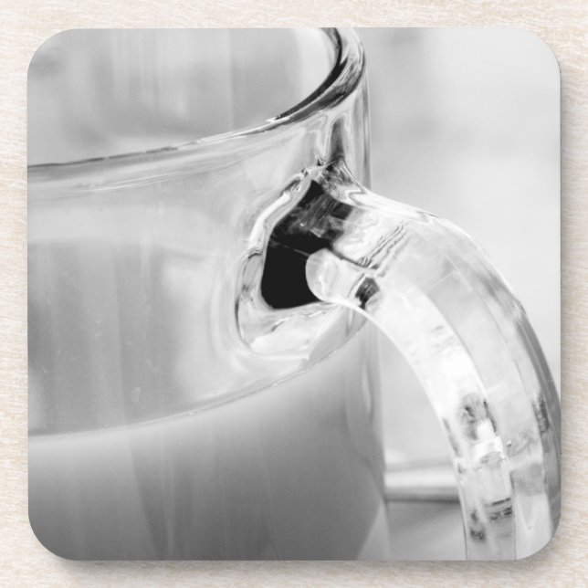 Infrarot, Schwarz & Weiß, Tasse, Glas, Kaffee, Getränkeuntersetzer (Vorderseite)