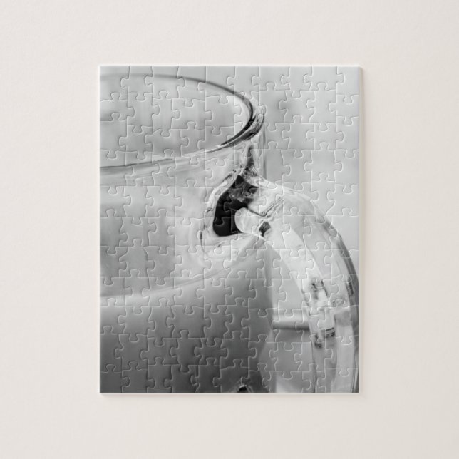 Infrarot, Schwarz & Weiß, Tasse, Glas, Kaffee, Puzzle (Vertikal)