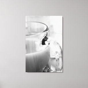 Infrarot, Schwarzweiß,Tasse, Glas, Kaffee, Leinwanddruck