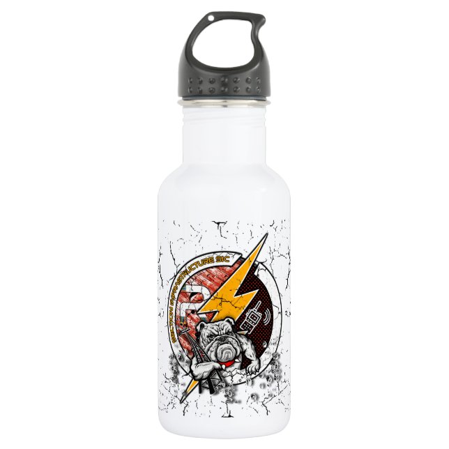 INFRAROT-WEISSER STAHLFUSS EDELSTAHLFLASCHE (Vorderseite)