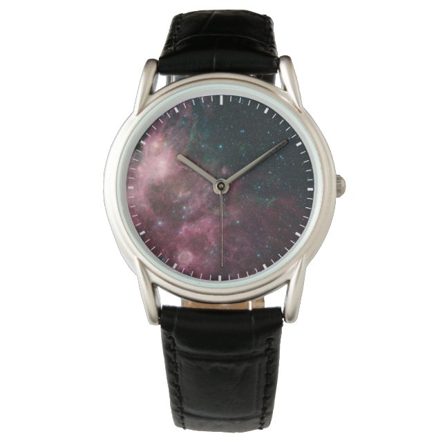 Infrarotansicht mit Geburt und Tod von Sternen Armbanduhr (Vorderseite)