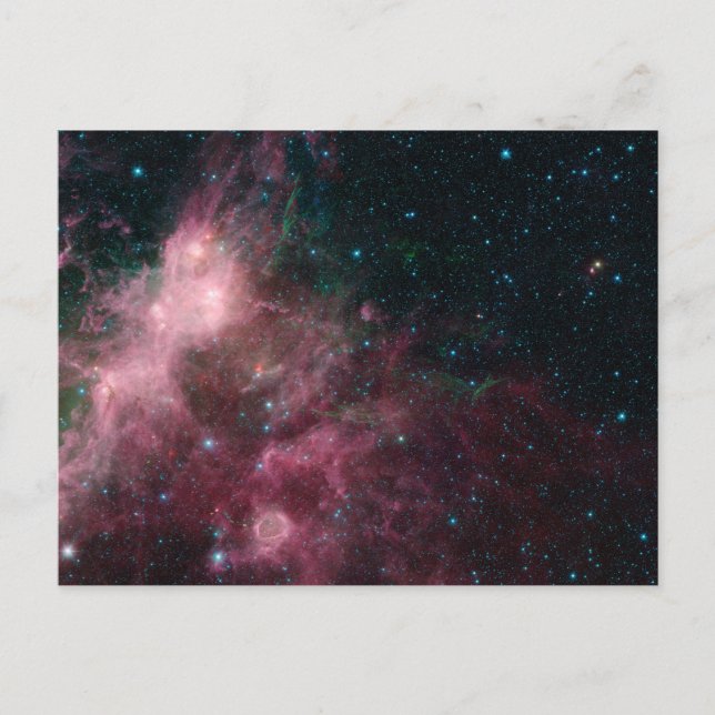 Infrarotansicht mit Geburt und Tod von Sternen Postkarte (Vorderseite)