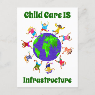 Infrastruktur für Kinderbetreuung Postkarte