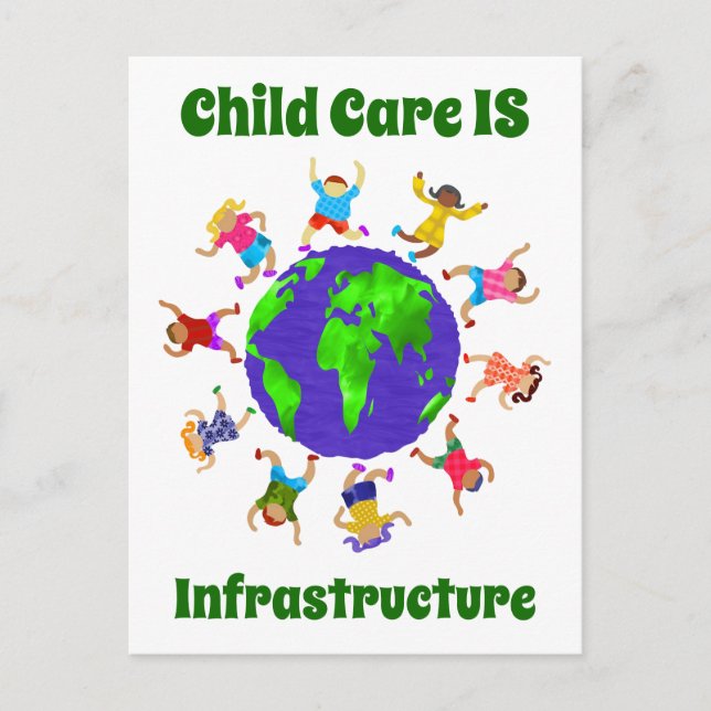 Infrastruktur für Kinderbetreuung Postkarte (Vorderseite)