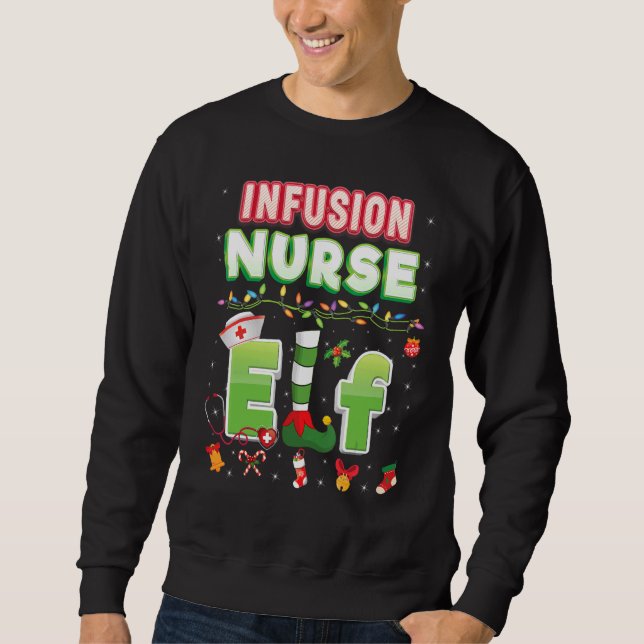 Infusion Nurf Elf Weihnachtslicht Sweater Ugly Me Sweatshirt (Vorderseite)