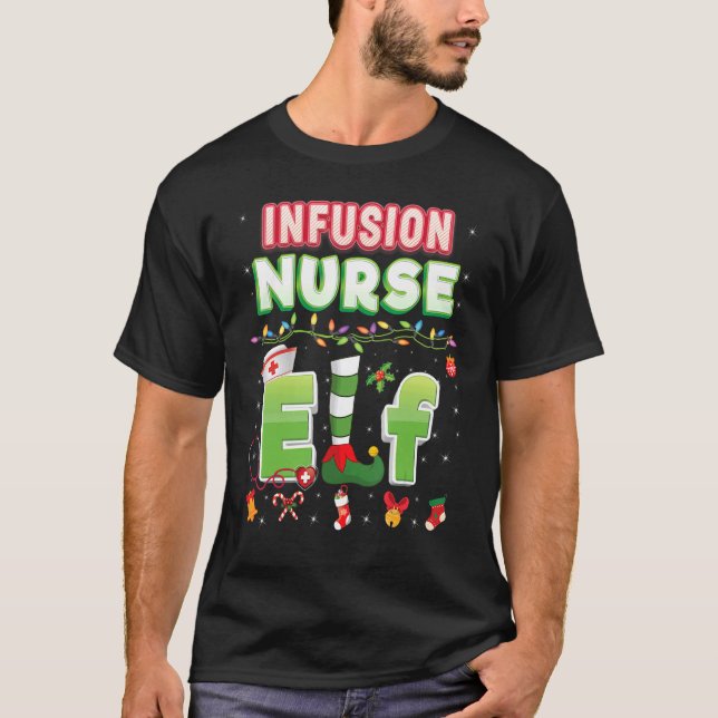 Infusion Nurf Elf Weihnachtslicht Sweater Ugly Me T-Shirt (Vorderseite)