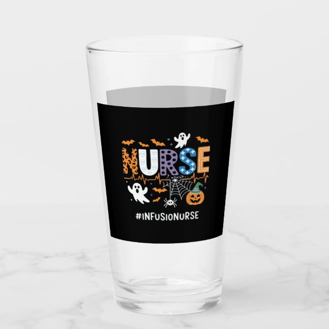 Infusion Nurse Nursing Stethoscope Halloween Essen Glas