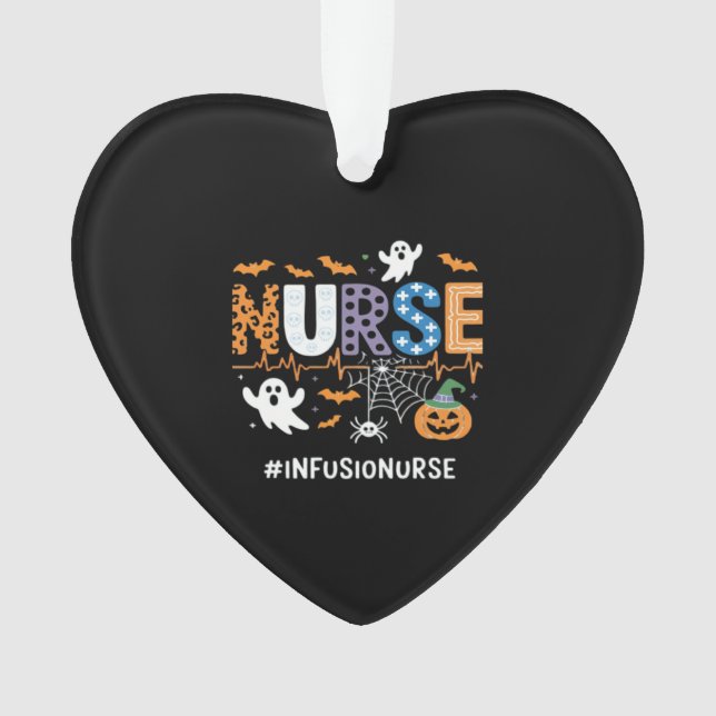 Infusion Nurse Nursing Stethoscope Halloween Essen Ornament (Vorderseite)