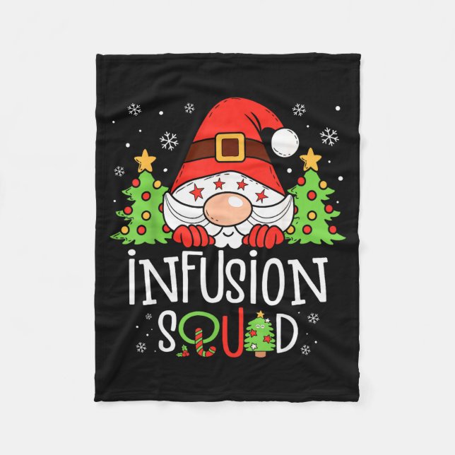 Infusion Nurse Squad Santa Stethoscope Nurse Chris Fleecedecke (Vorderseite)