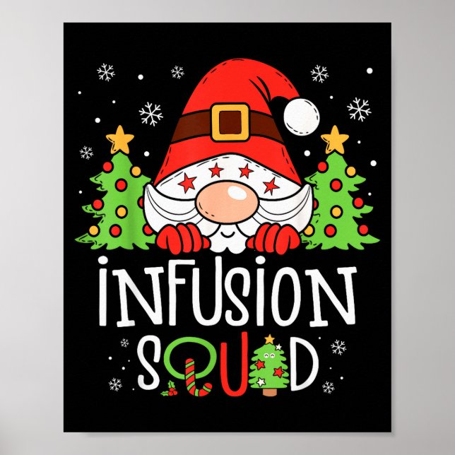 Infusion Nurse Squad Santa Stethoscope Nurse Chris Poster (Vorne)
