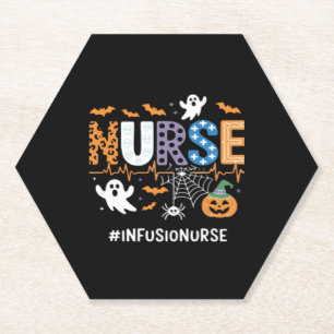 Infusion Nursing Stethoscope Halloween Essen Untersetzer