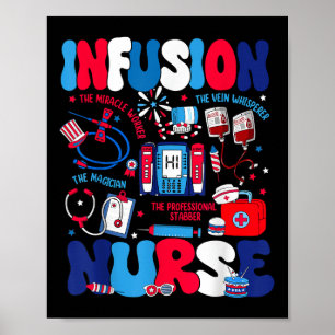 Infusion Retro Infusion Tag der Unabhängigkeit Poster