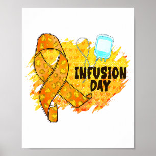 Infusionstag Multiple Sklerose-Bewusstsein Orange Poster