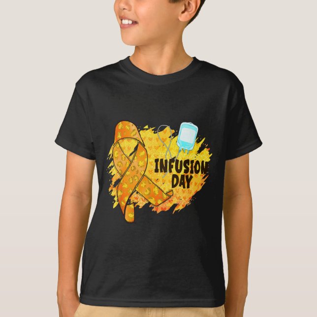 Infusionstag Multiple Sklerose-Bewusstsein Orange  T-Shirt (Vorderseite)