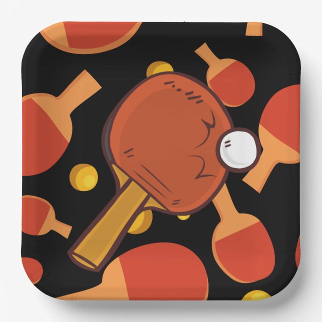 {ing Pong Table Tennis Birthday Party Pappteller (Vorderseite)