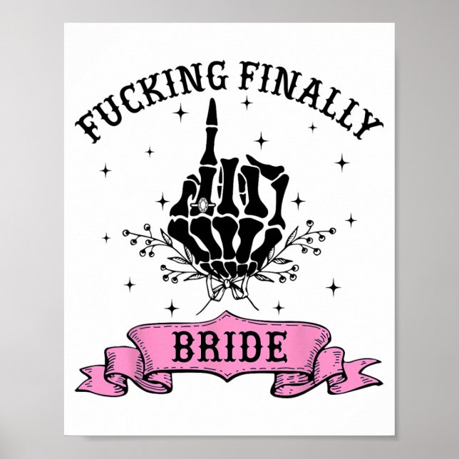 Ing Schließlich Bride Skeleton Hand Halloween Bach Poster (Vorne)