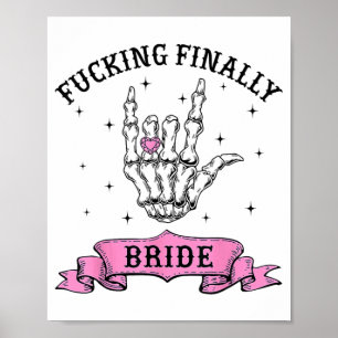 Ing Schließlich Bride Skeleton Ring Finger Bachelo Poster