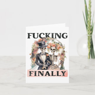 Ing Schließlich Bridesmaid Skeleton Bride Groom Ha Karte