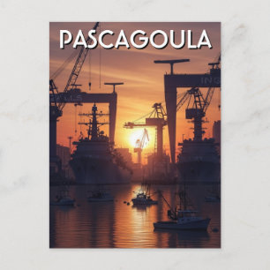 Ingalls-Werft Pascagoula Mississippi Postkarte