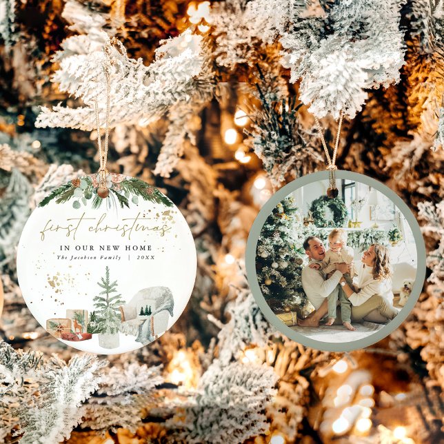 INGE Warm & gemütlich skandinavisch 1. Weihnachtsf Keramik Ornament (Von Creator hochgeladen)