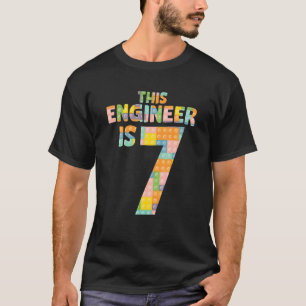 Ingenieur 7 Jahre Siebter Geburtstag Geboren 2015 T-Shirt