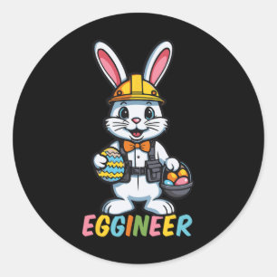 Ingenieur an einem sonnigen Osterfeiertag Männer F Runder Aufkleber