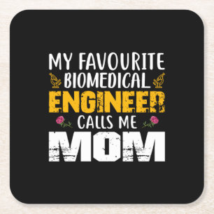 Ingenieur Biomediziningenieur nennt mich Mom Rechteckiger Pappuntersetzer