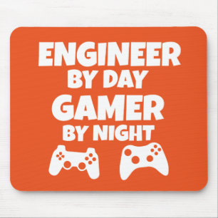 Ingenieur bis zum Tag, Gamer bis zum der Nacht - Mousepad