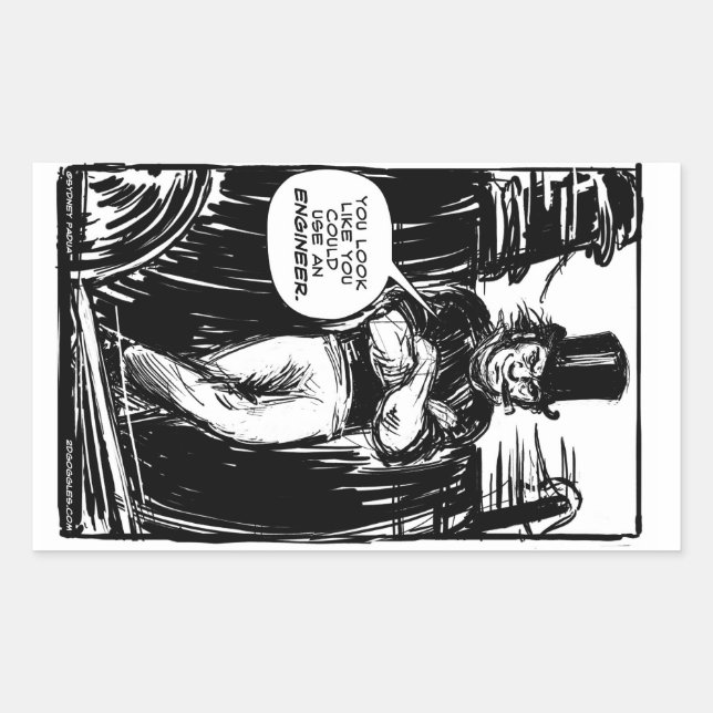 Ingenieur Brunel Rechteckiger Aufkleber (Vorderseite)