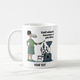 Ingenieur Cartoon Frau Kaffeetasse