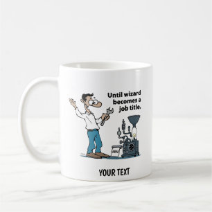 Ingenieur Cartoon Mann Kaffeetasse