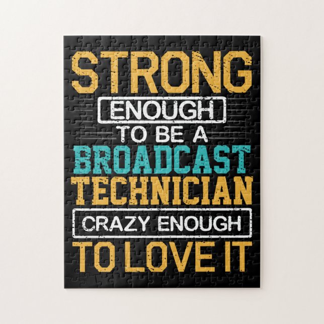 Ingenieur Crazy genug, um ein Fernsehtechniker zu  Puzzle (Vertikal)