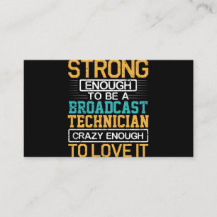 Ingenieur Crazy genug, um ein Fernsehtechniker zu Visitenkarte