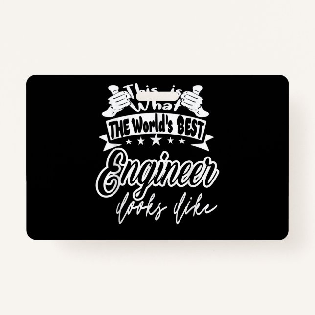 Ingenieur, das ist der beste Ingenieur der Welt. Ausweis (Vorderseite)