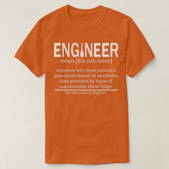 Ingenieur definiert 1 T-Shirt (Design vorne)