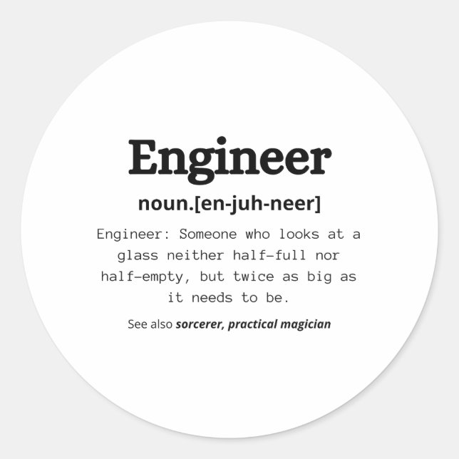 Ingenieur-definierter Aufkleber: Die Formel hinter Runder Aufkleber (Vorderseite)