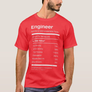 Ingenieur Ernährung Ernährung Fakten Funny T-Shirt