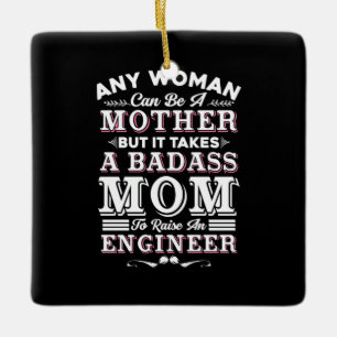 Ingenieur erschafft eine Mama, einen Ingenieur auf Keramikornament