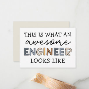 Ingenieur Funny Phantastisch Engineer   Engineerin Mitteilungskarte