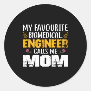 Ingenieur für Biomedizin nennt mich Mama Runder Aufkleber